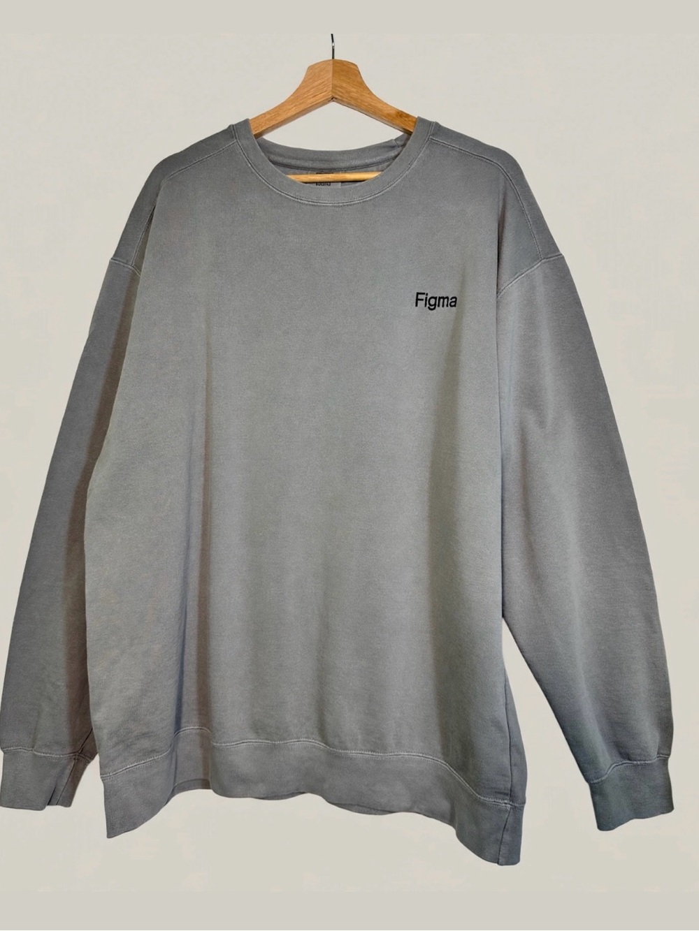 Figma Comfort Colors Men’s Crewneck Sweatshirt in Slate Gray with Small Logo